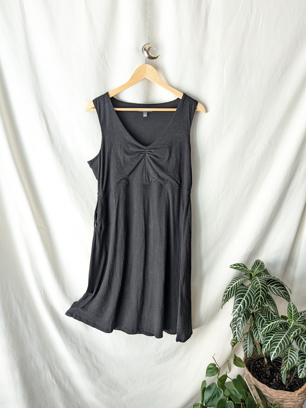 Toad&Co Black Sleeveless Mini Dress